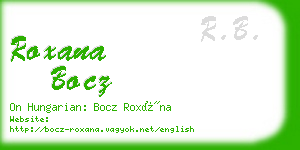 roxana bocz business card